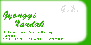 gyongyi mandak business card